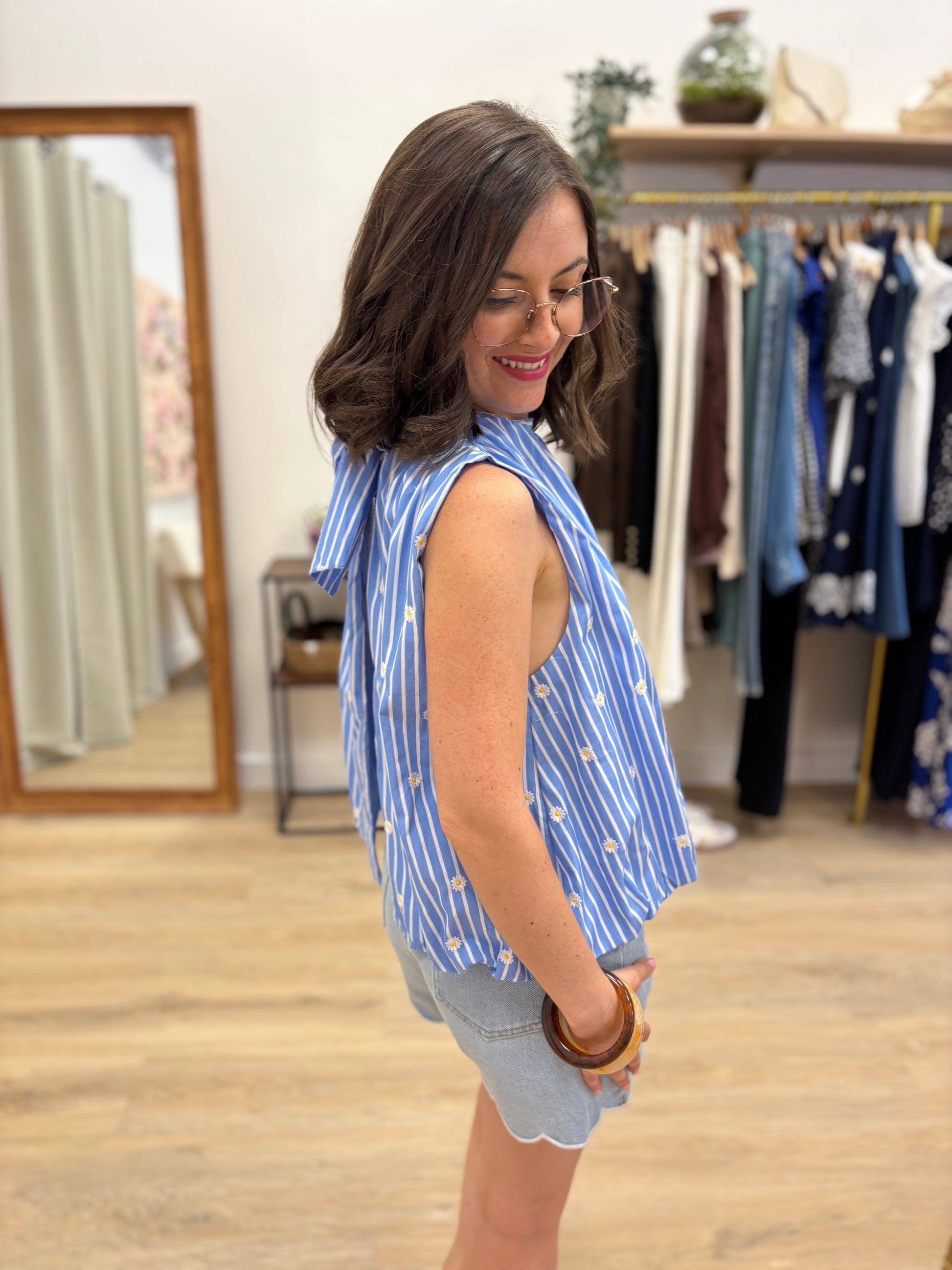 Blouse Emilie bleue