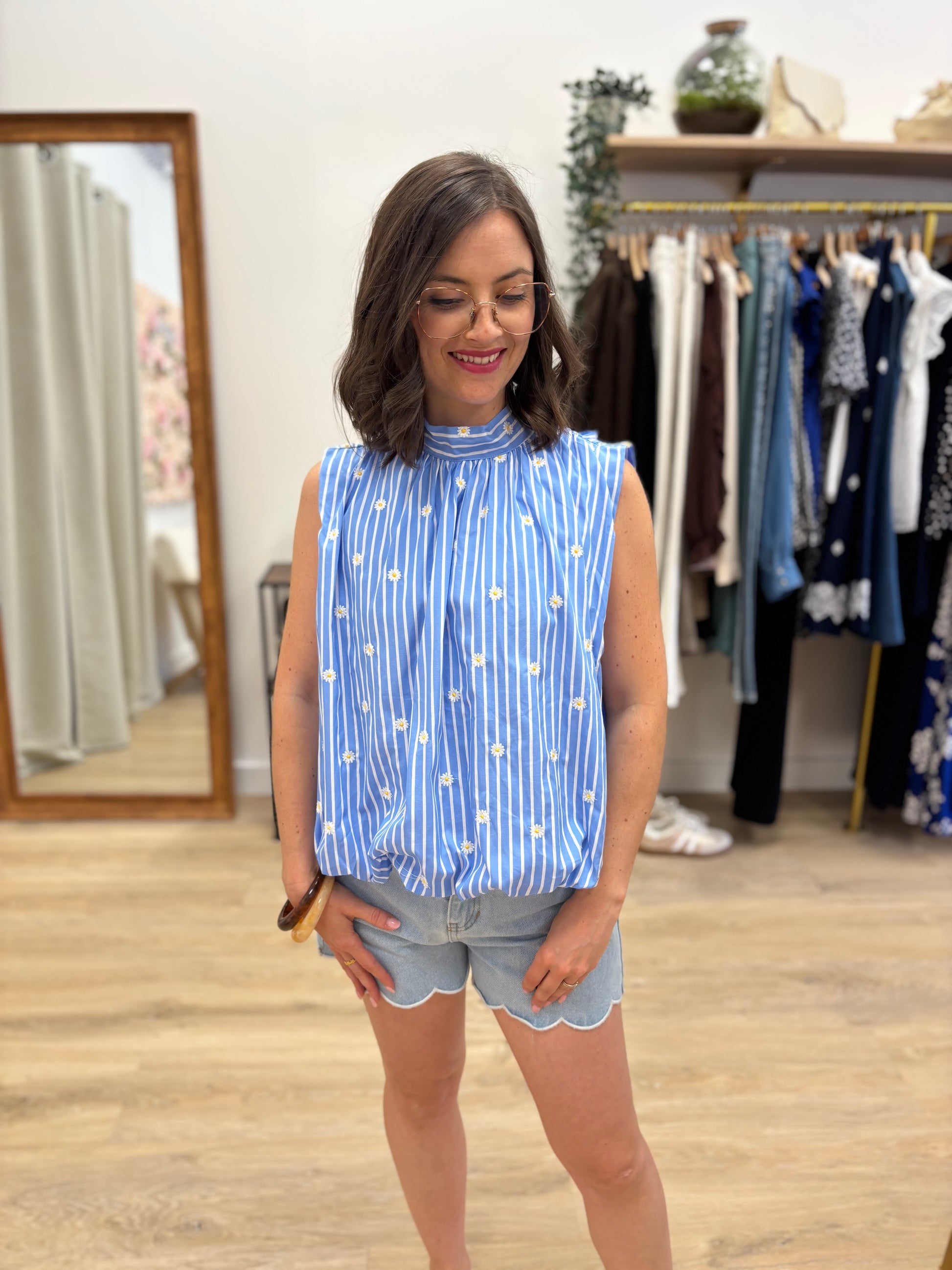 Blouse Emilie bleue