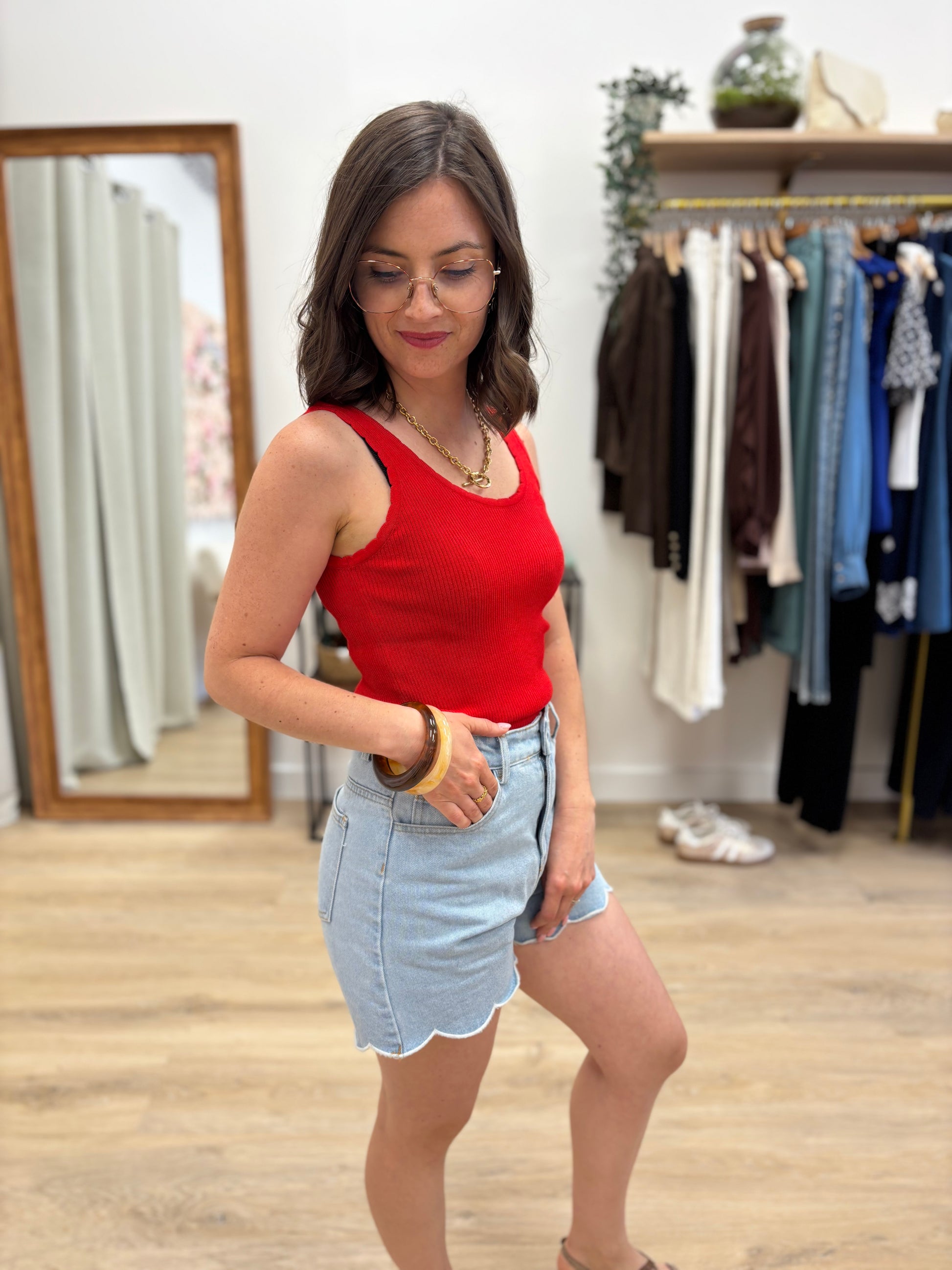 Top Cathy rouge