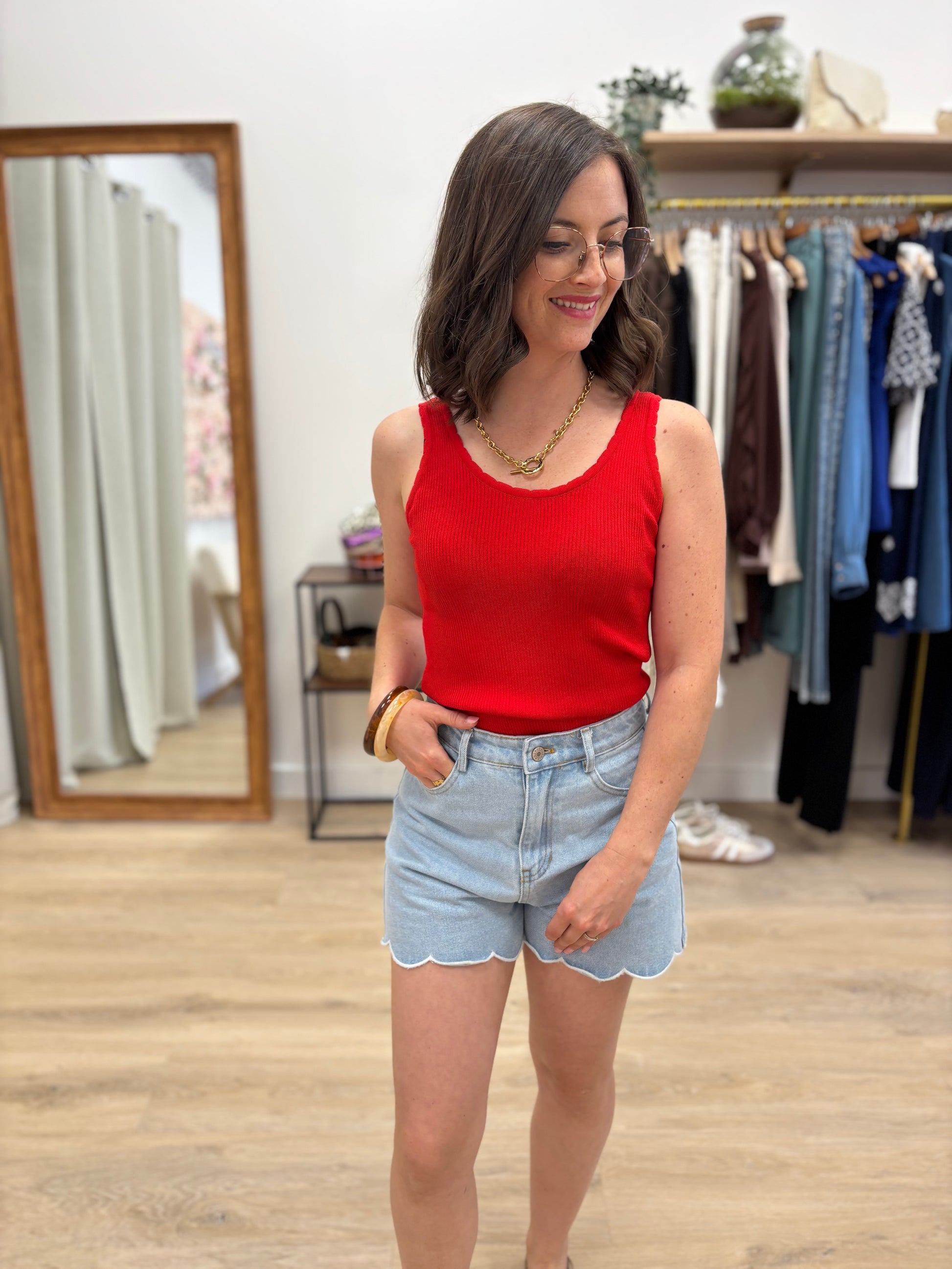 Top Cathy rouge