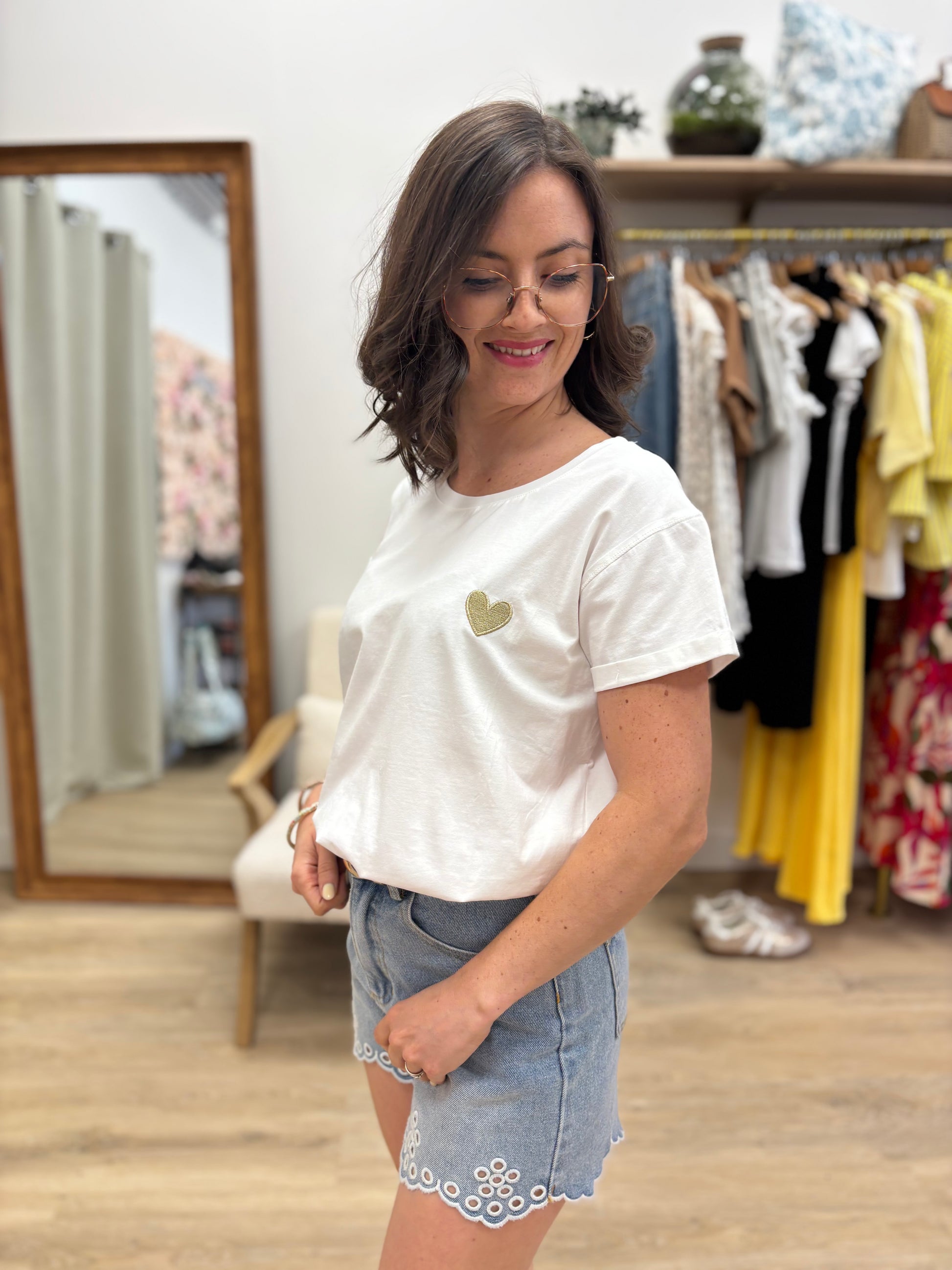 T-shirt Coline doré