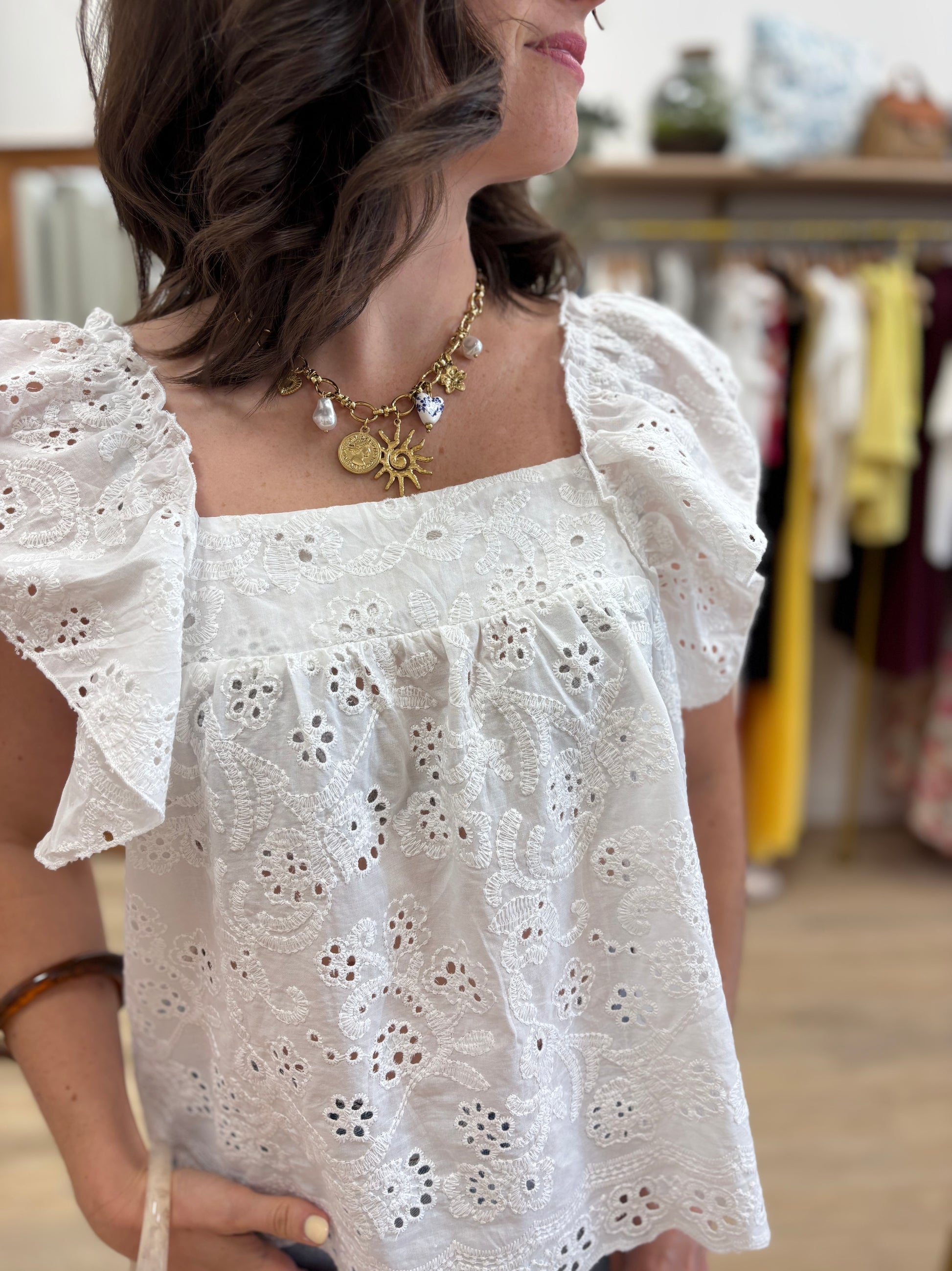 Blouse Castille blanche