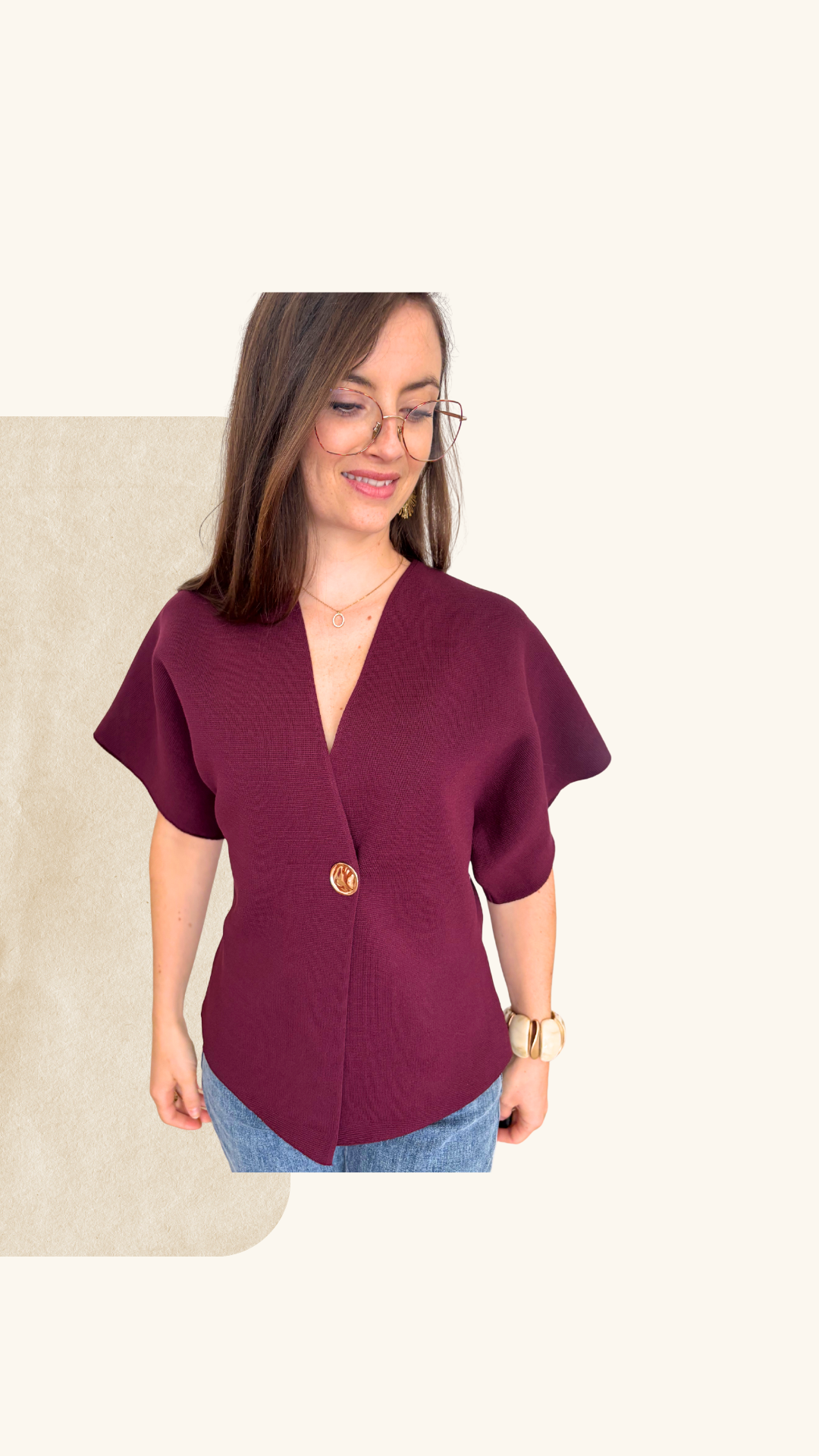 Gilet Lison bordeaux