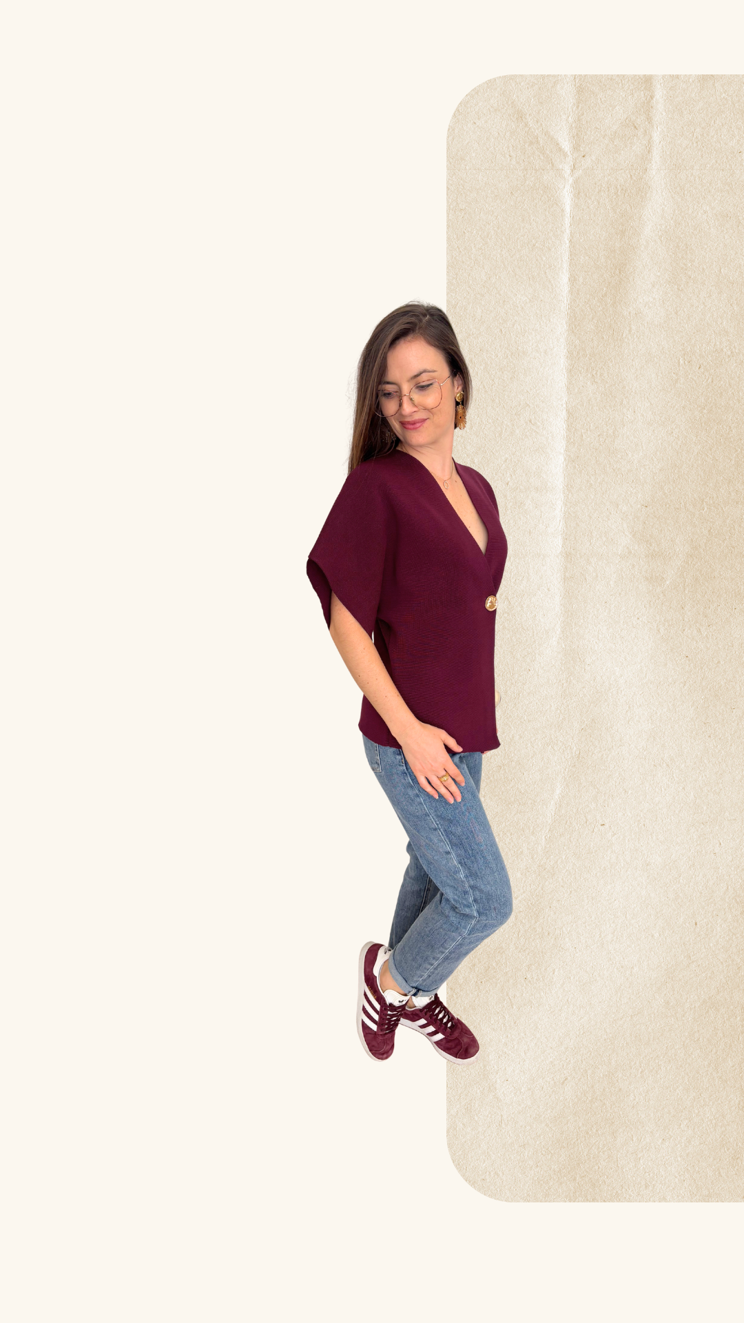 Gilet Lison bordeaux