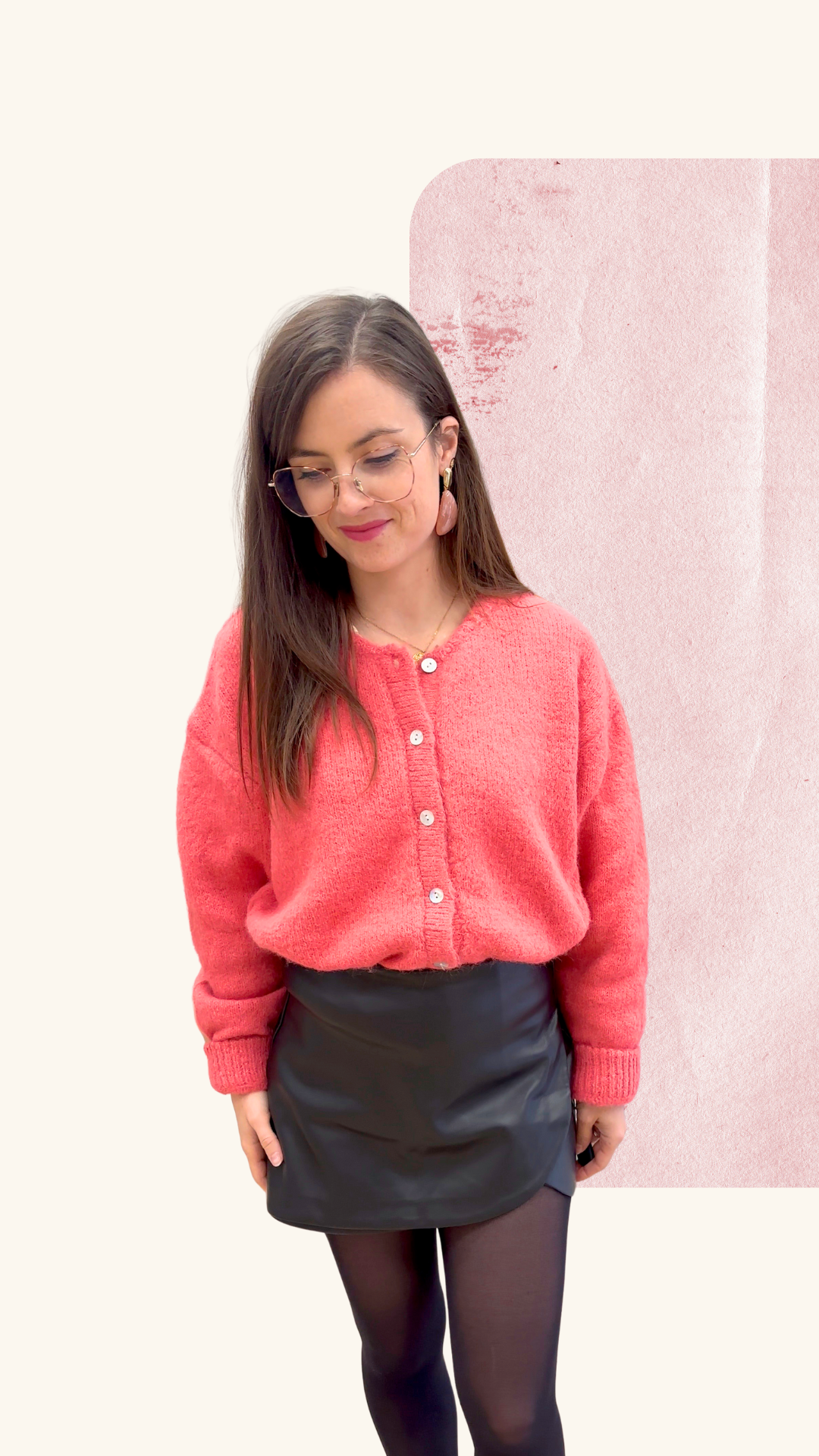 Gilet Thelma framboise