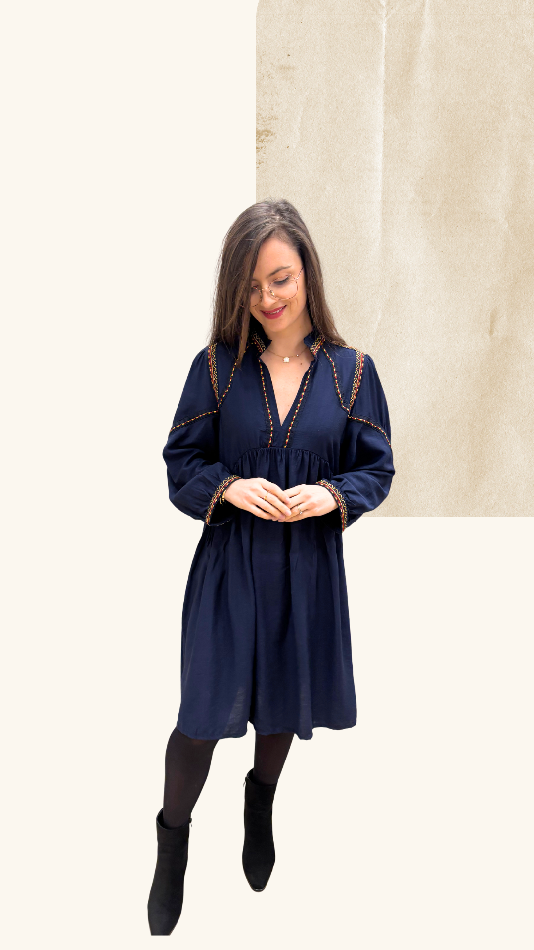 Robe Honorine marine