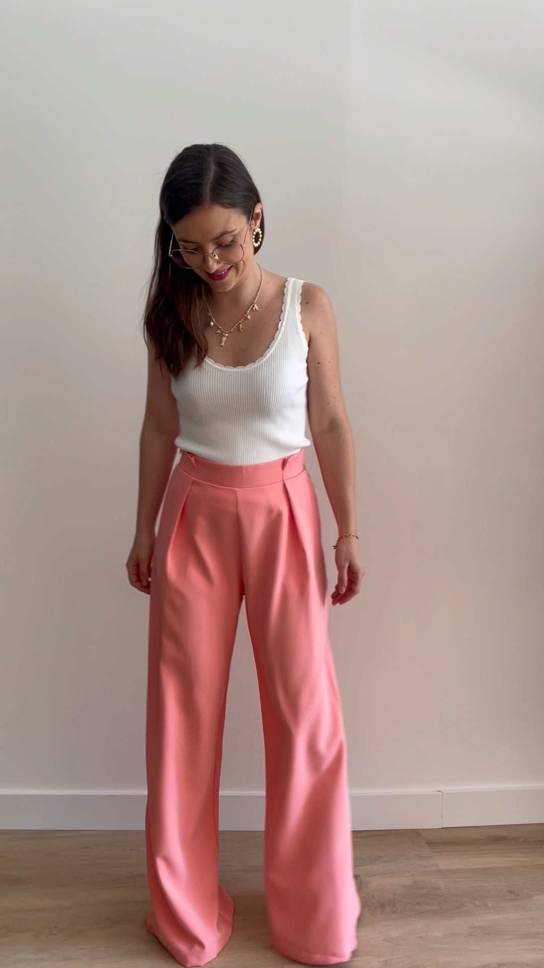 Pantalon large à pince Eléonore