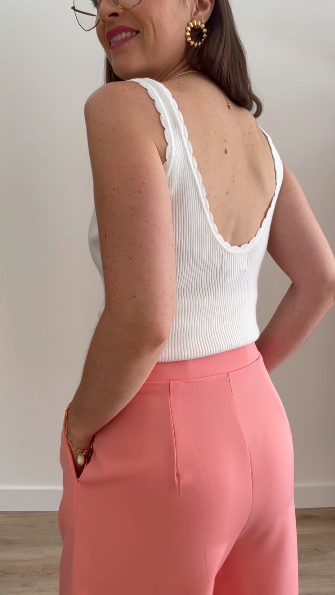 Pantalon large à pince Eléonore