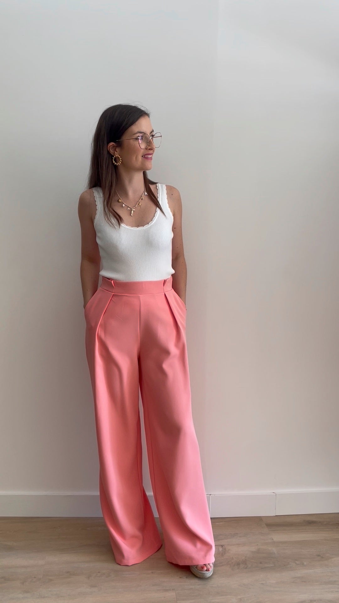 Pantalon large à pince Eléonore