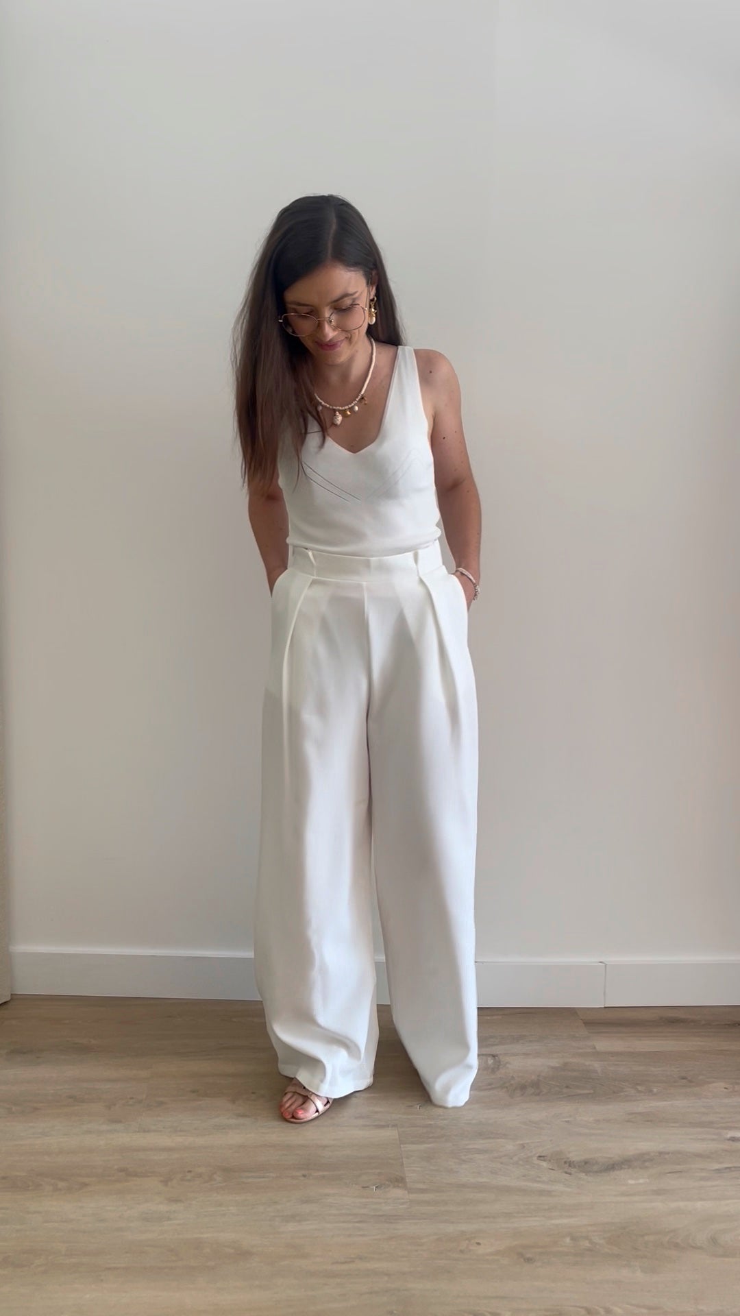 Pantalon large à pince Eléonore