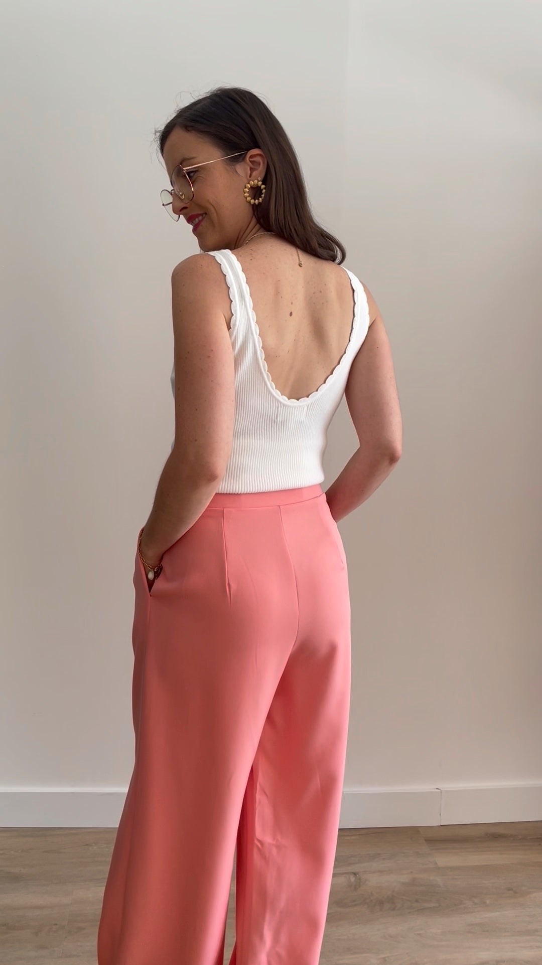 Pantalon large à pince Eléonore