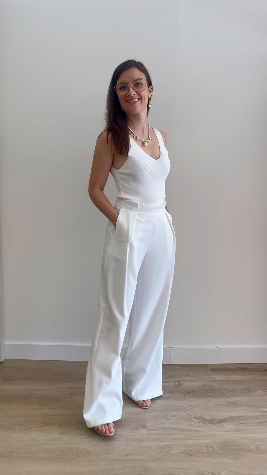 Pantalon large à pince Eléonore