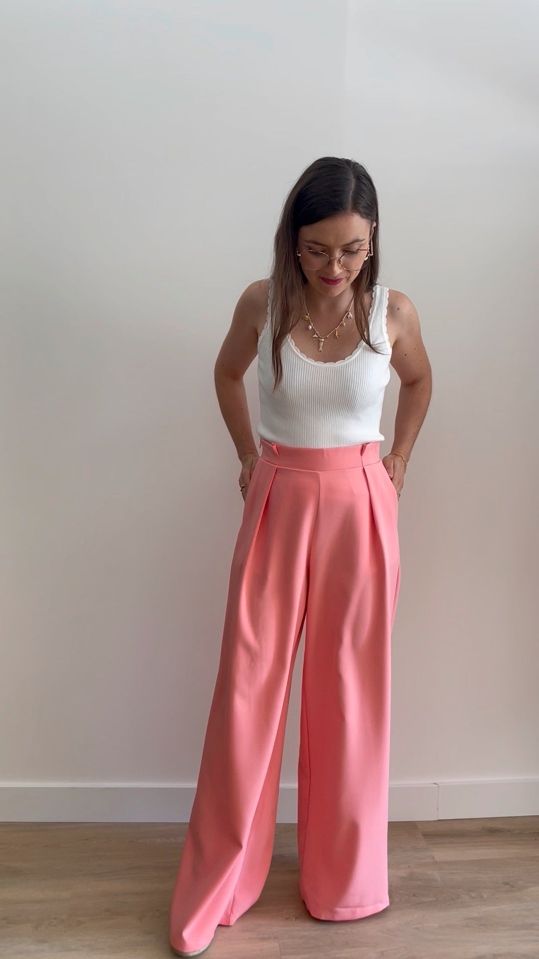 Pantalon large à pince Eléonore