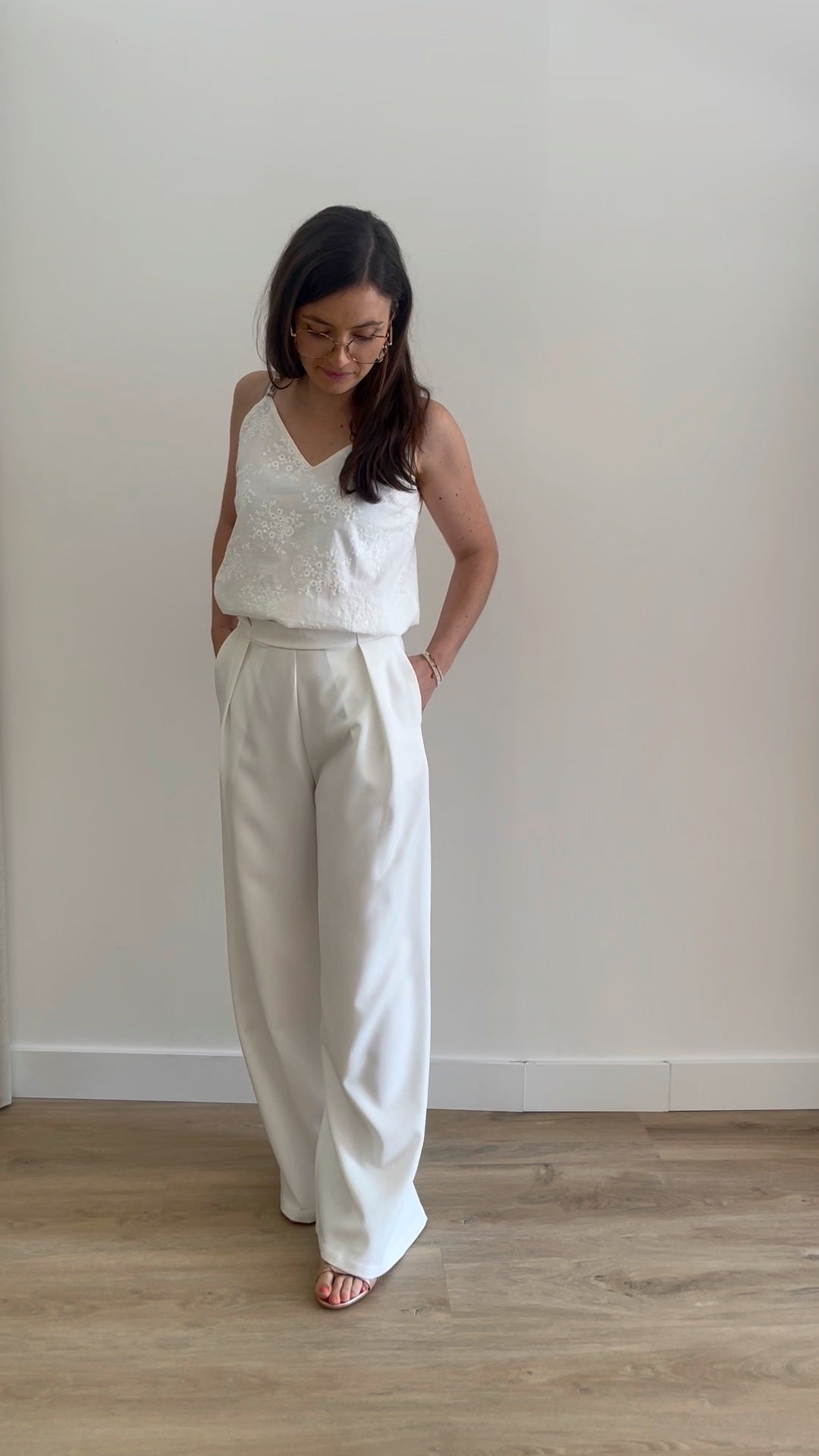 Pantalon large à pince Eléonore